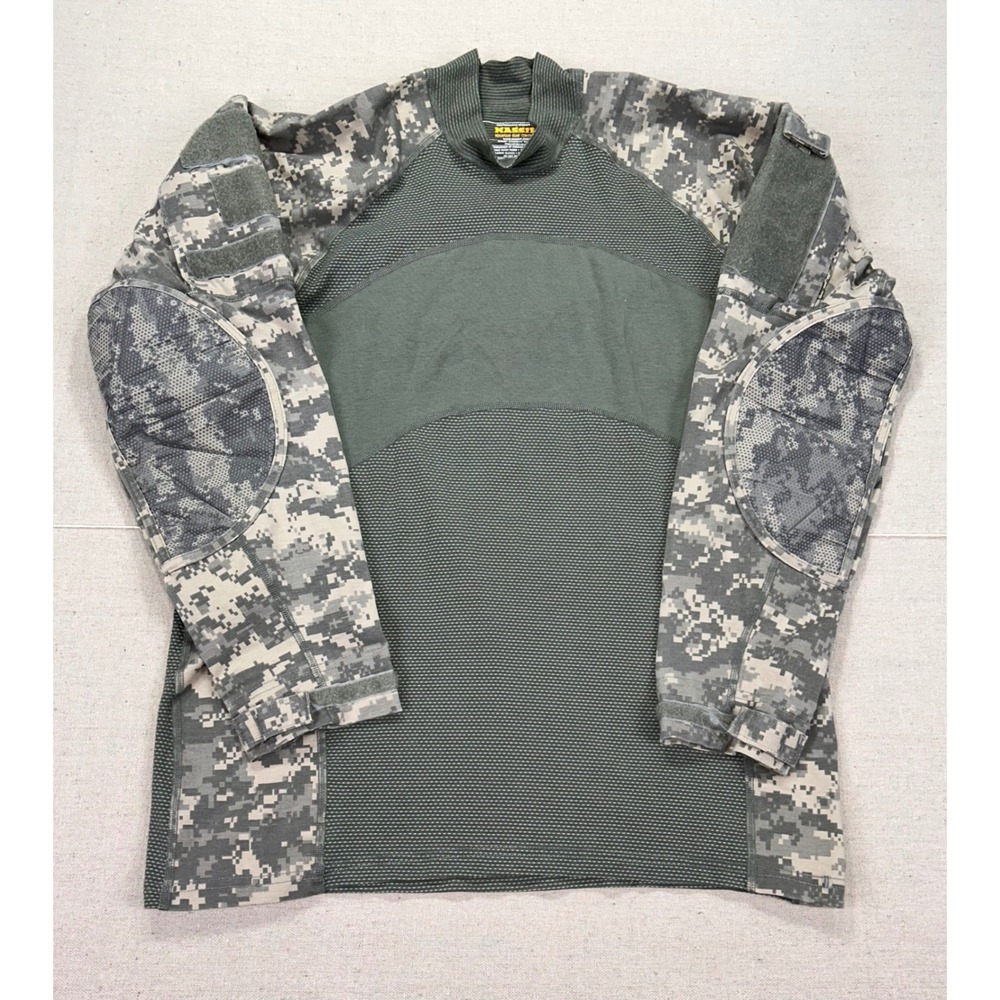 Massif Army‎ Combat Shirt Mens XL ACU Digital Camo Tactical Flame Resistant